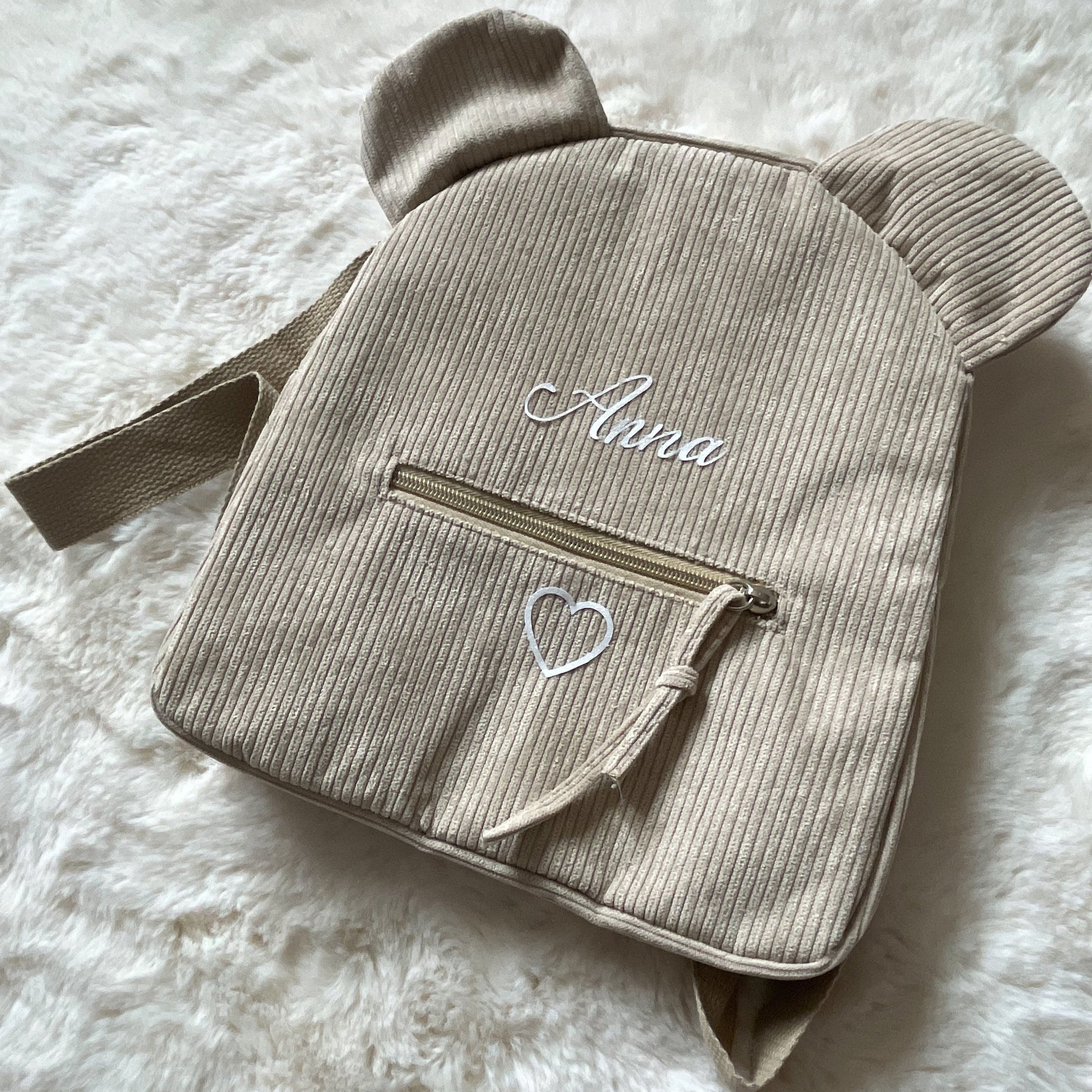 Sac à dos velour ours