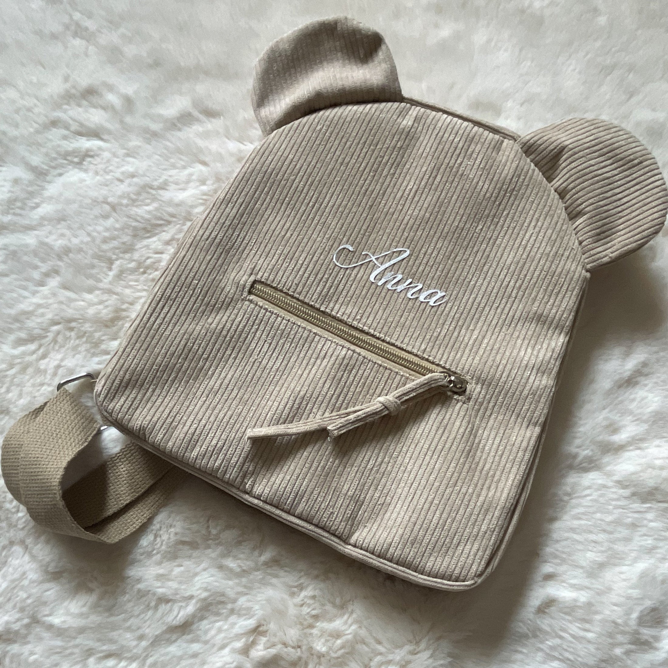 Sac à dos velour ours